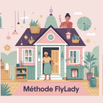 illustration méthode flylady maison rangée et apaisée