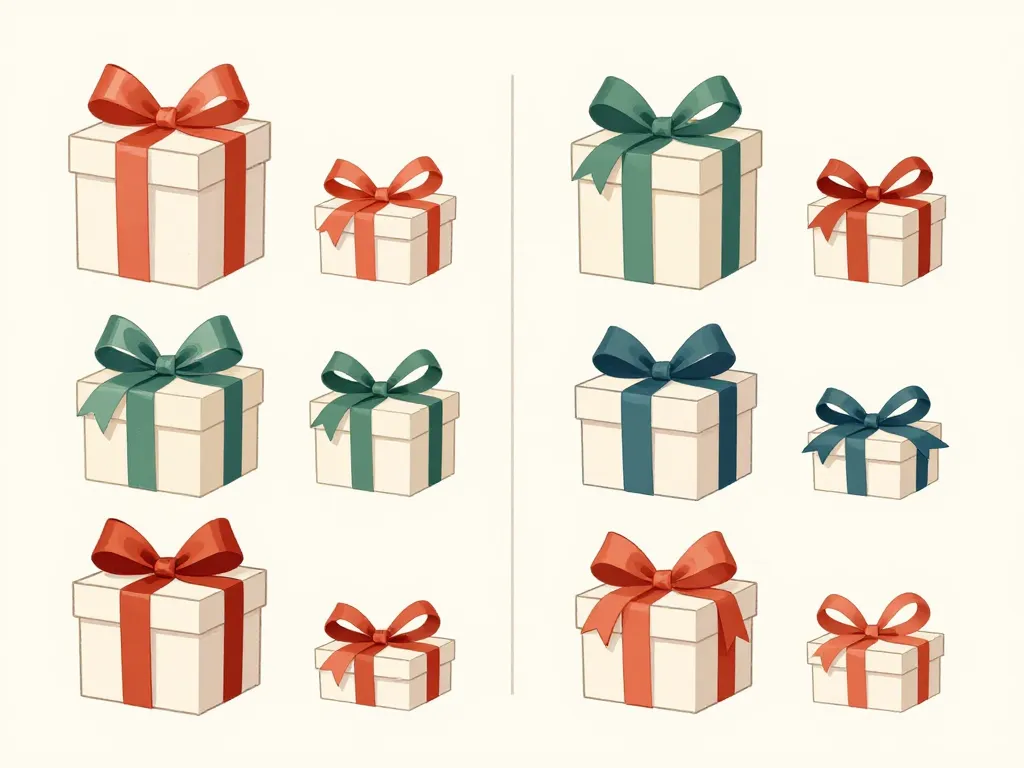 Diagramme rubans et proportions noeud noel sur paquets