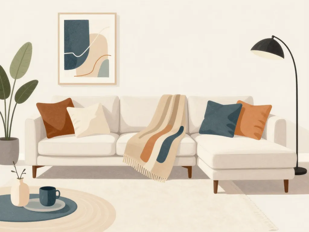 plaid pour canapé d'angle déco salon