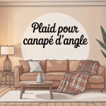 plaid pour canapé d'angle illustration salon