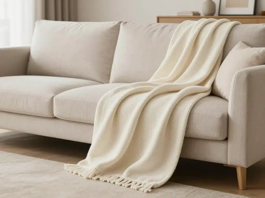 Plaid pour grand canapé taille pratique salon