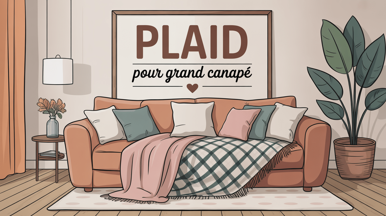 Plaid pour grand canapé cosy sur grand canapé