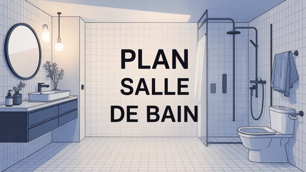 plan pour salle de bain illustration fonctionnelle