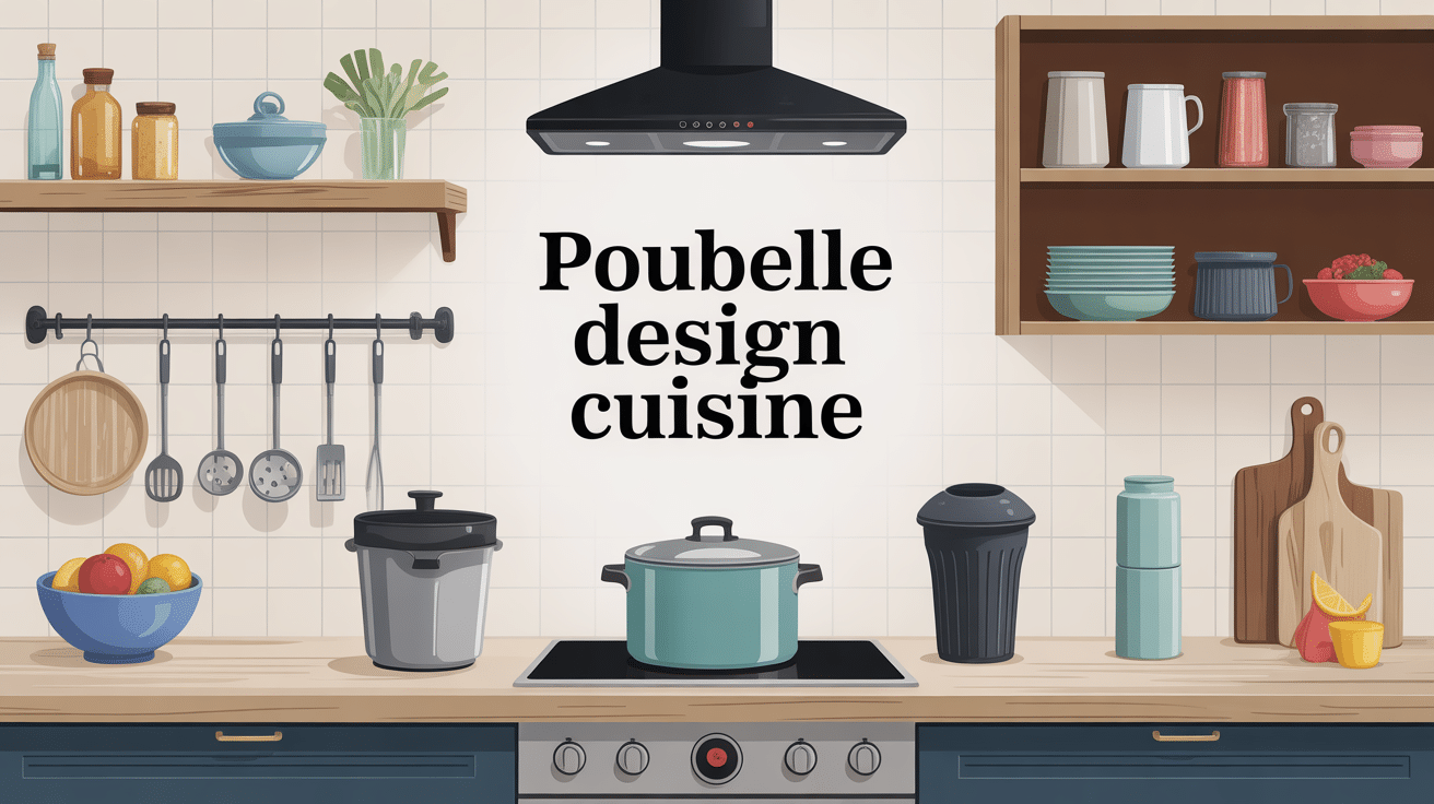 poubelle design cuisine visuel moderne et élégant
