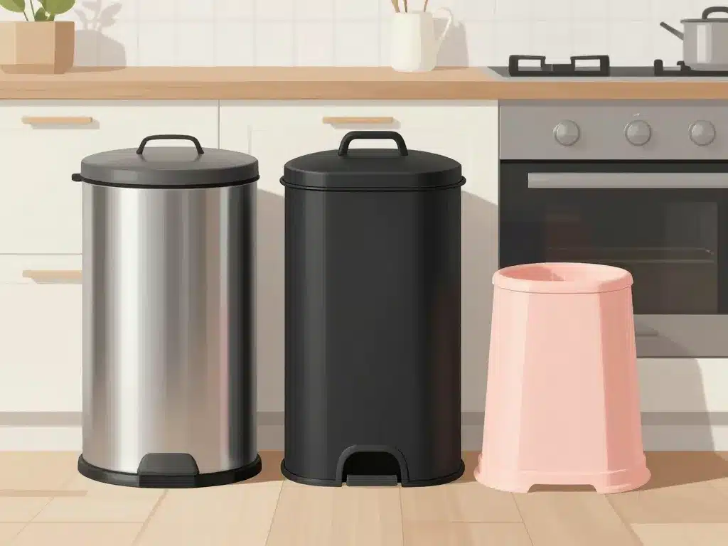 poubelle design cuisine matériaux styles cuisine