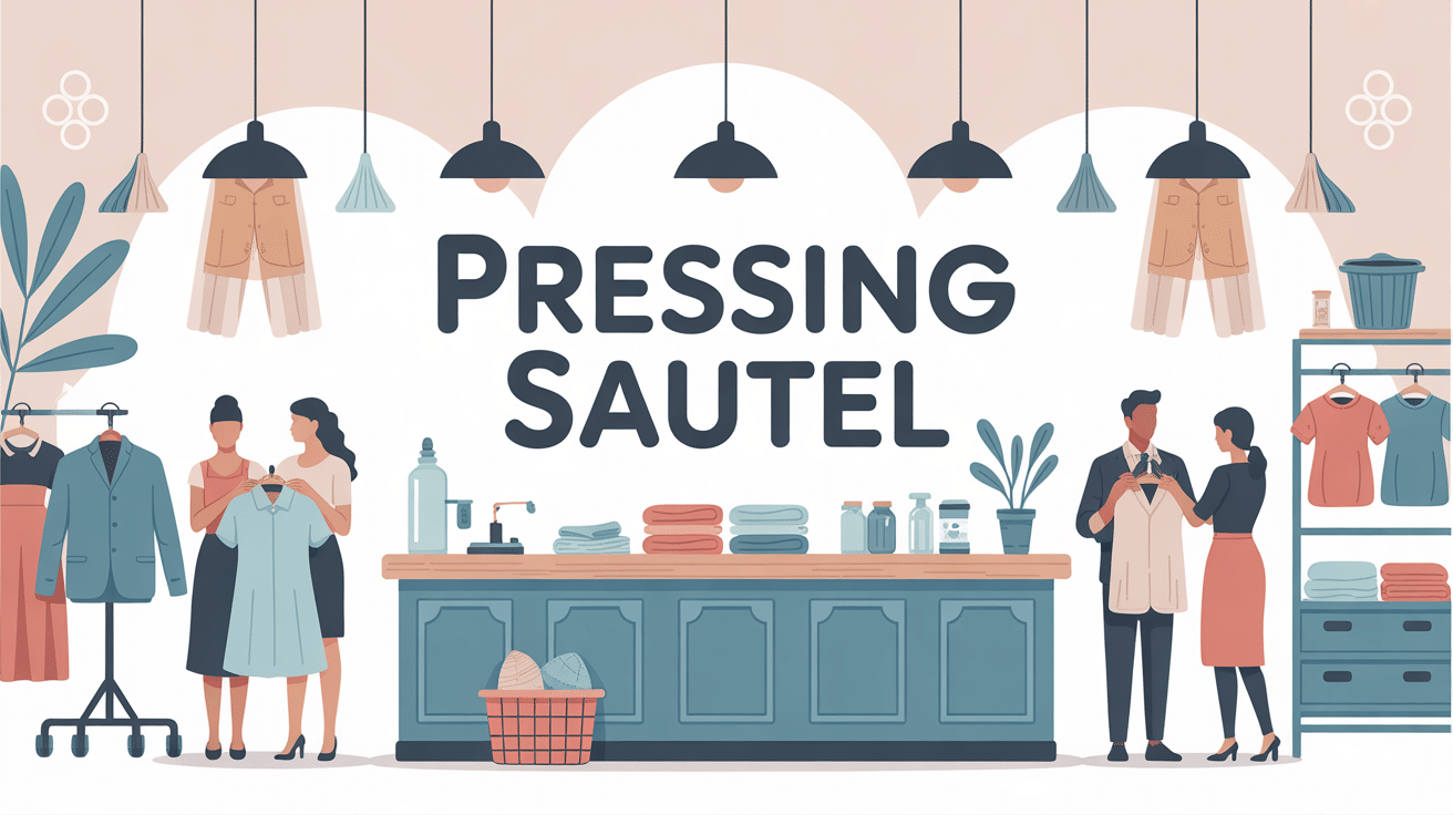 illustration pressing sautel moderne services nettoyage