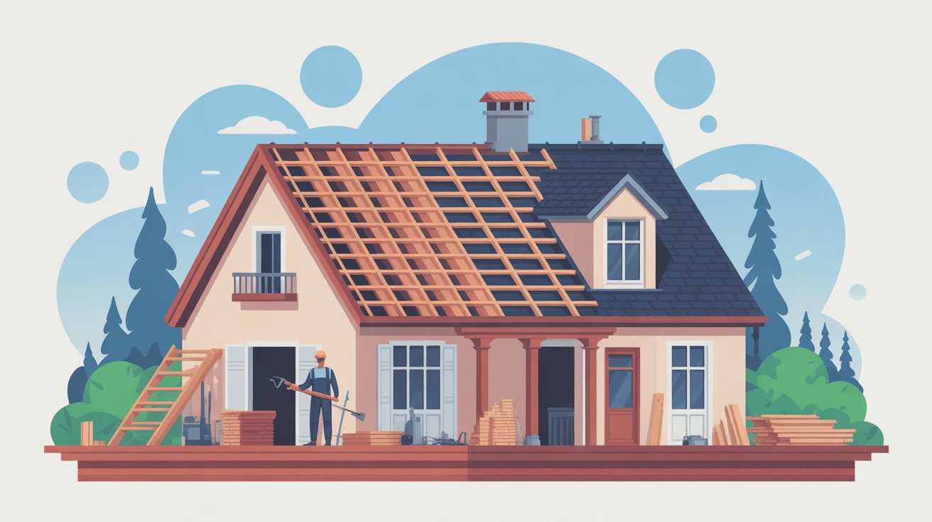 illustration globale prix modification charpente maison