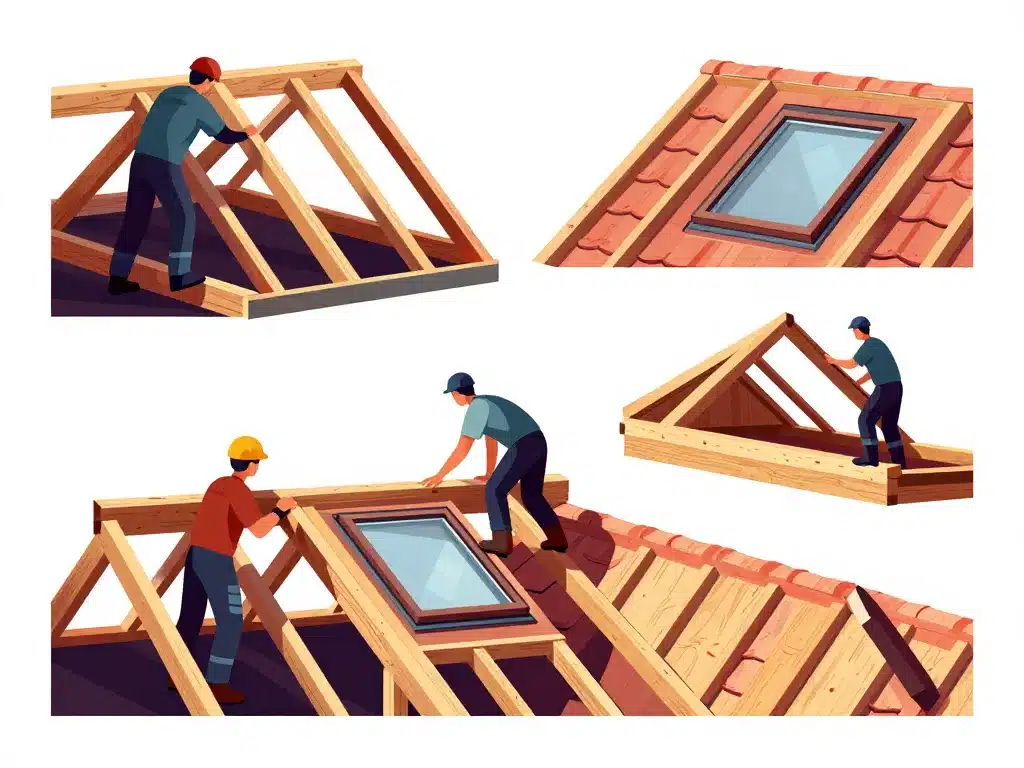 illustration types prix modification charpente