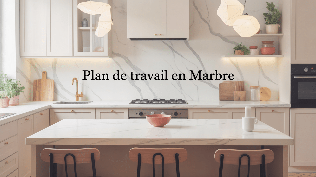 budget prix plan de travail marbre cuisine élégante