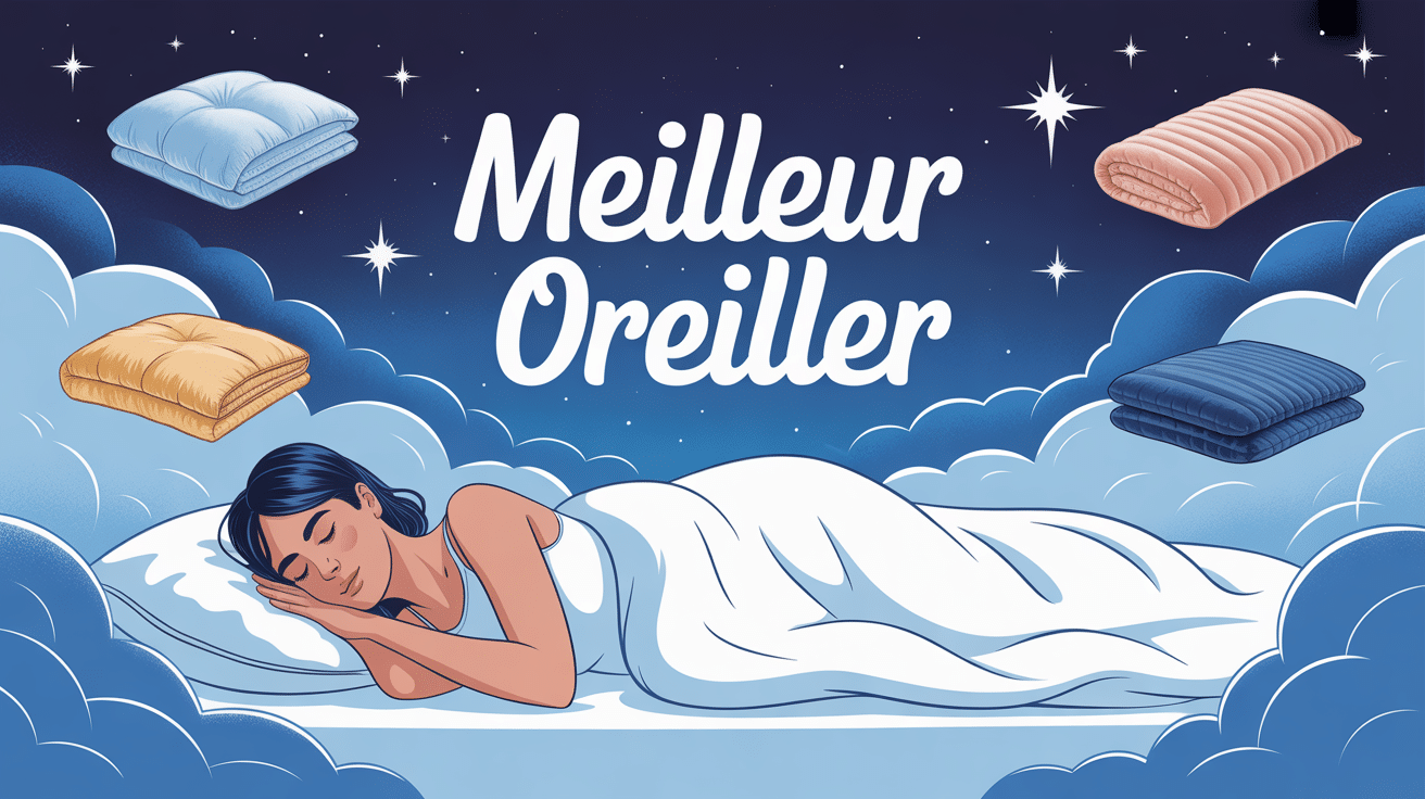 quel est le meilleur oreiller illustration personne dormant nuage