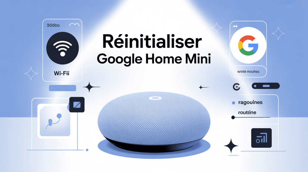 illustration guide reinitialiser google home mini