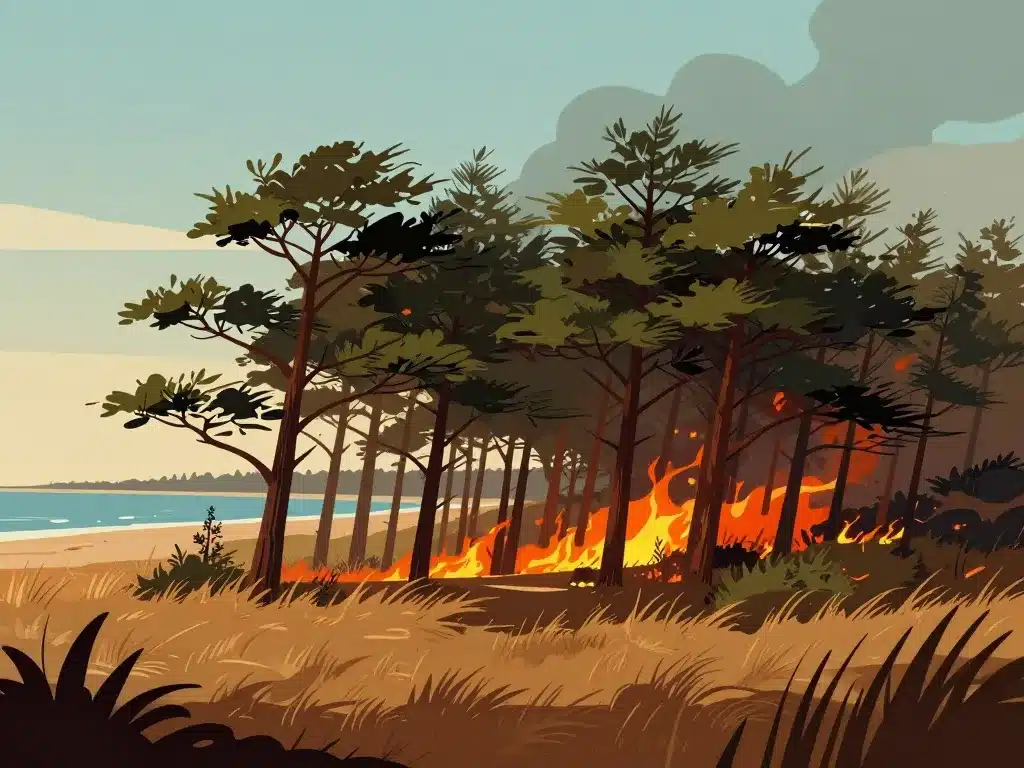 forêt pins danger incendie biganos bassin arcachon