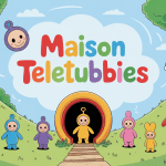 illustration centrale teletubbies maison colline enfant