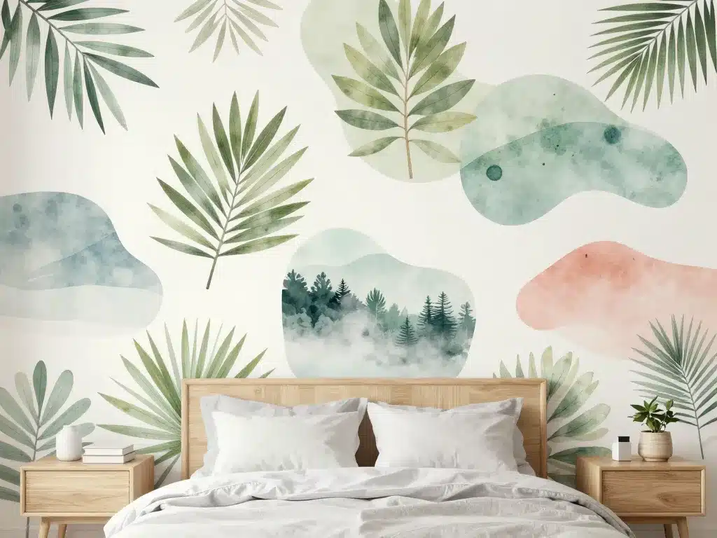 Tendances papier peint panoramique tendance chambre ambiance design