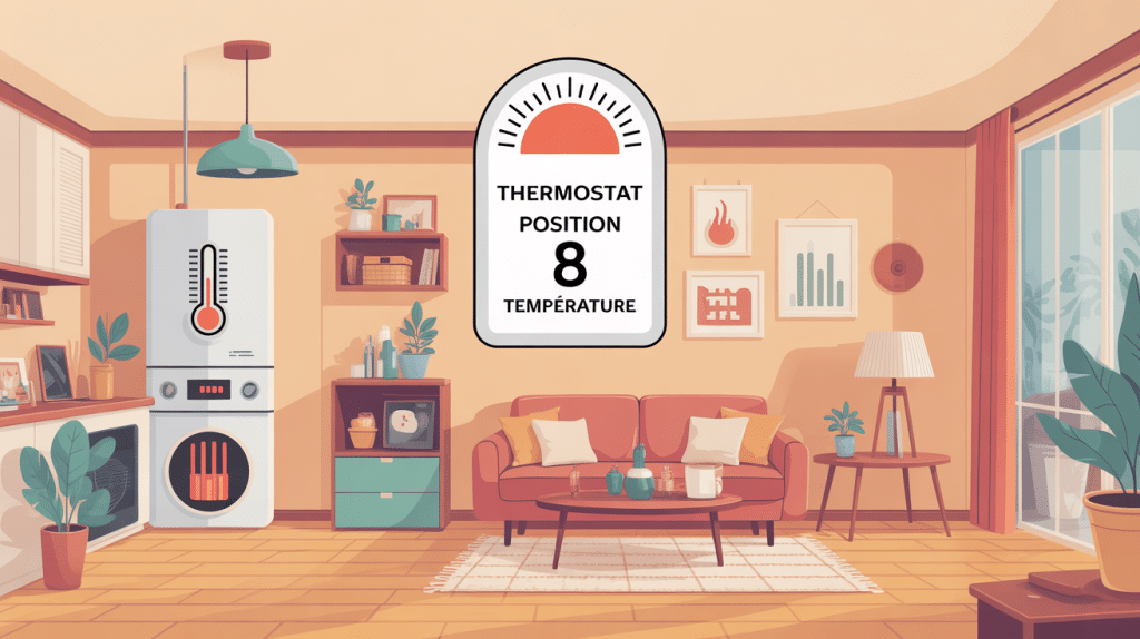 thermostat 8 quelle température visuel explicatif
