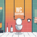 wc suspendus illustration salle de bains élégante